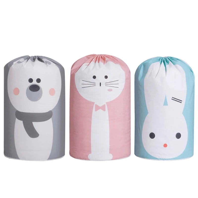 

Милый мультяшный большой мешок для стирки, сумки для хранения на шнурке, дорожный водонепроницаемый рюкзак для колледжа и общежития