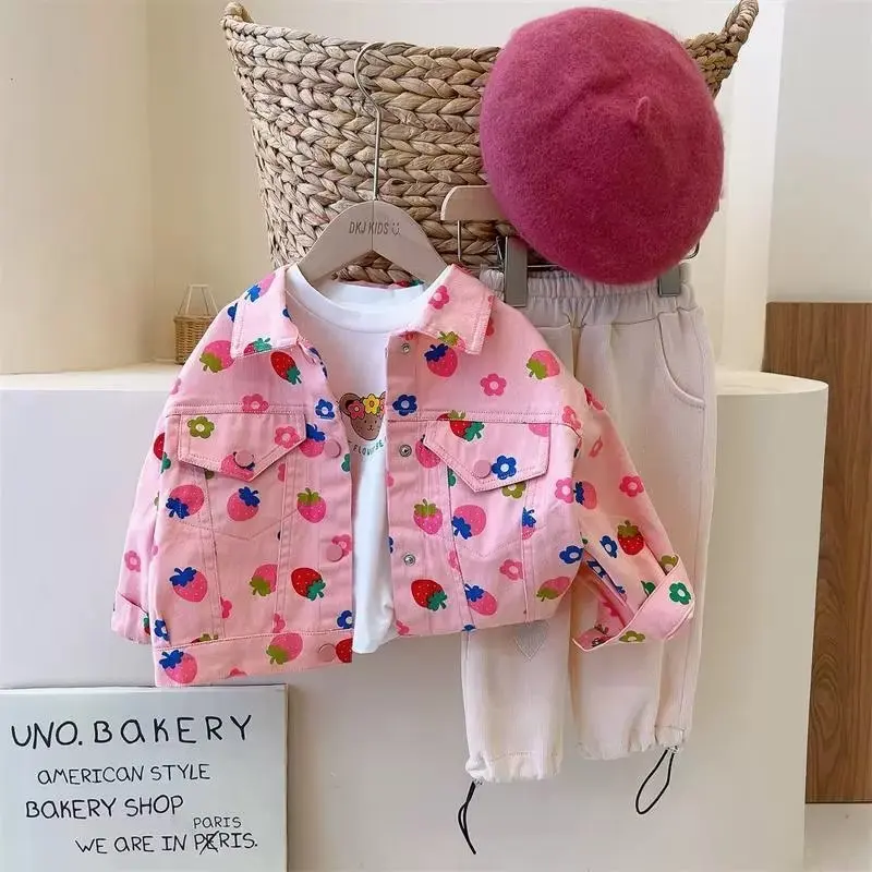 

Spring Autumn Jeans Jacket Kids Denim Jackets Girls Top Clothes For Children New In Outerwears Fashion 2 4 6 T