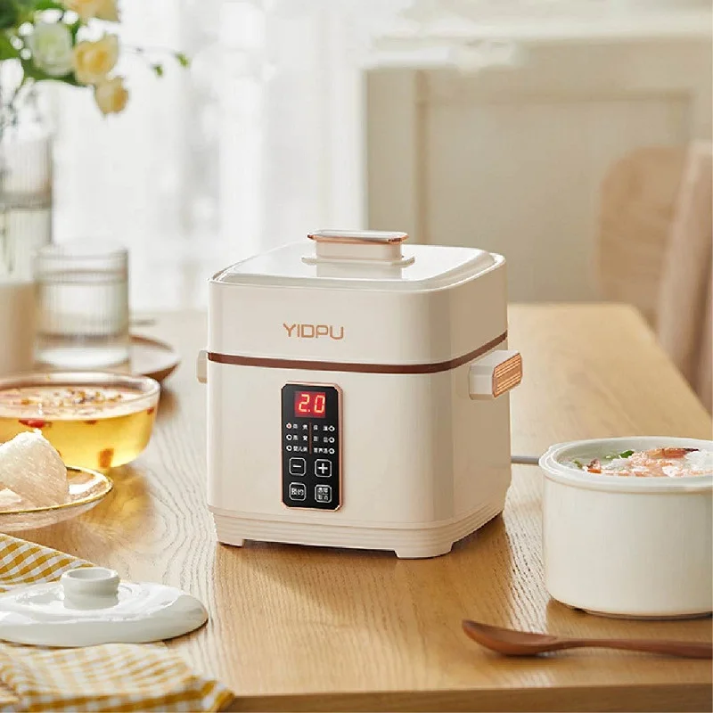 

220V Electric Stew Pot Bird's Nest Soup Pot Porridge Household Automatic Appointment Keep Warm BB Stew Pot Rice Cooker 0.8L