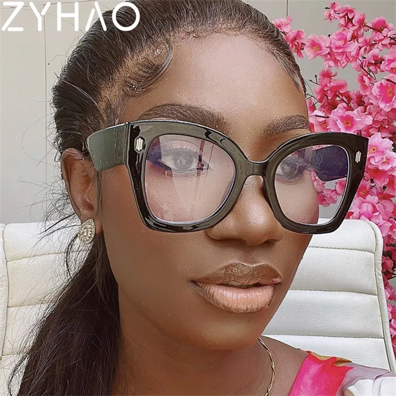 

2022 Blue Light Blocking Eyeglasses Frames Decorative Eye Glasses Frame Plastic Big Frame Women's Glasses Frames