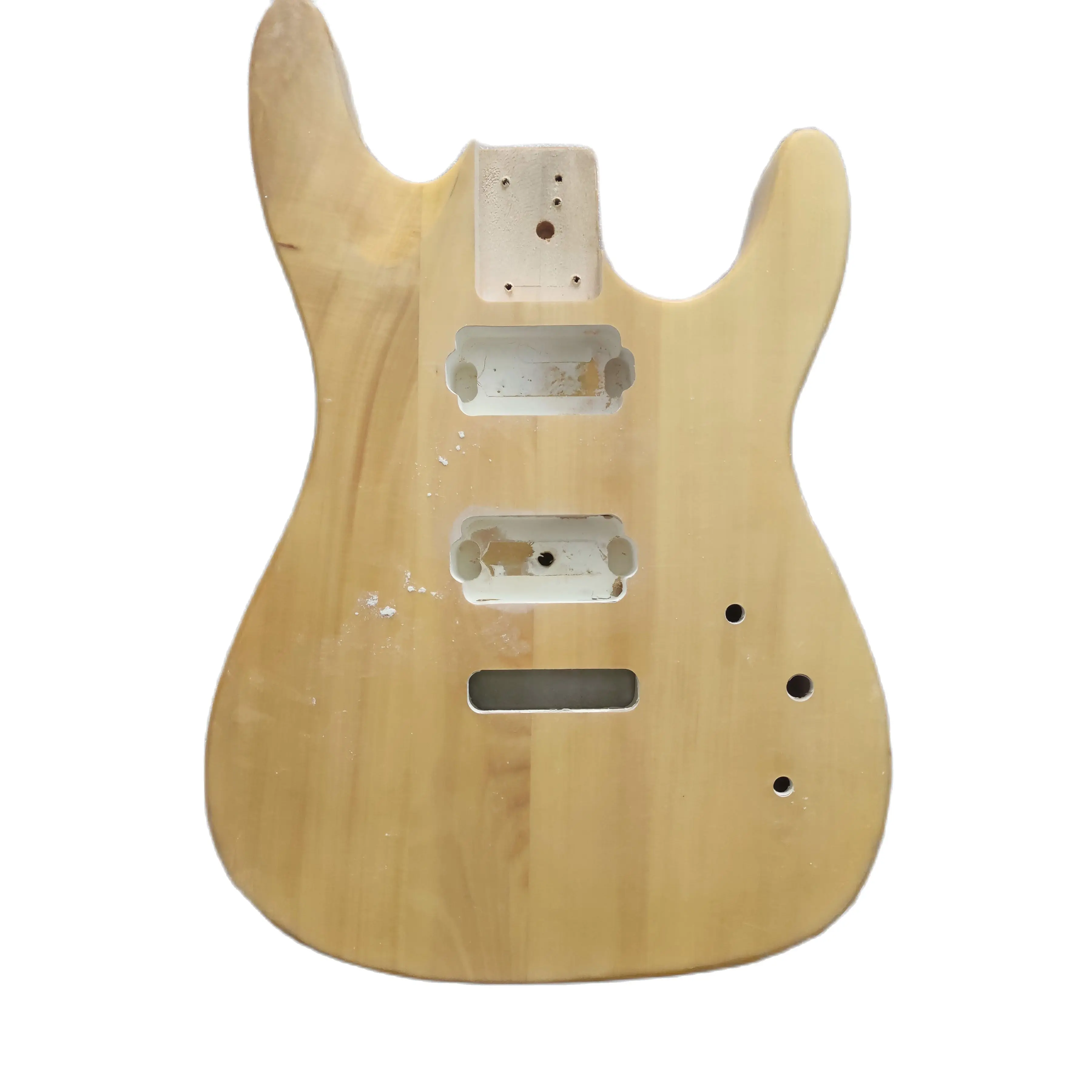 

Stock Electric Guitar Body Unfinished HH Basswood Flame Maple Veneer Colourful Barrel Semi-finished Guitarra Part