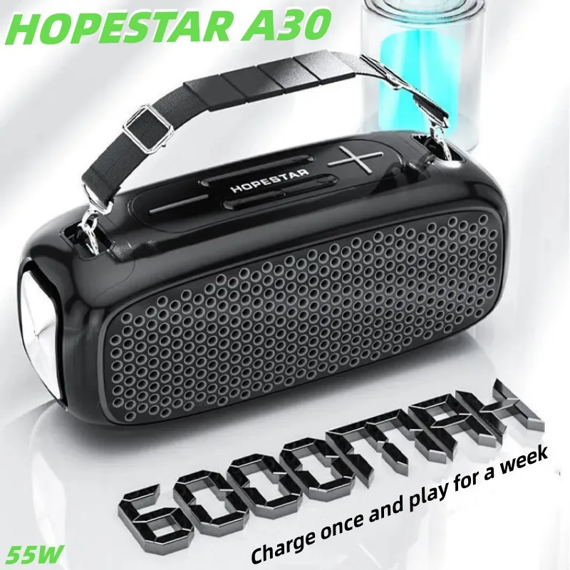 Портативная Беспроводная колонка HOPESTAR A30, 55 Вт, Bluetooth, для домашнего кинотеатра