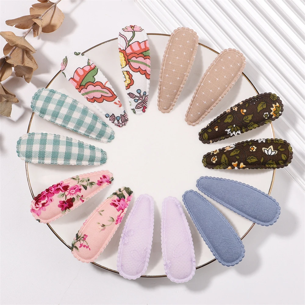 

6pcs Embroidery Flower Hair Clips Lace Kids Snap Hairpins BB Clip Barrettes Headwear Hair Accessories For Girls Wholesale