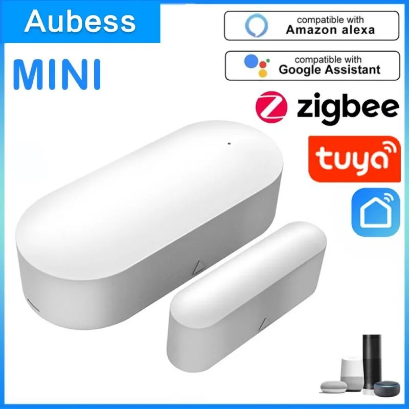 

Aubess Tuya Zigbee 3.0 Smart Door Sensor Alarm System Smart Life App Control Via Alexa Google Home Door Open Closed Detectors