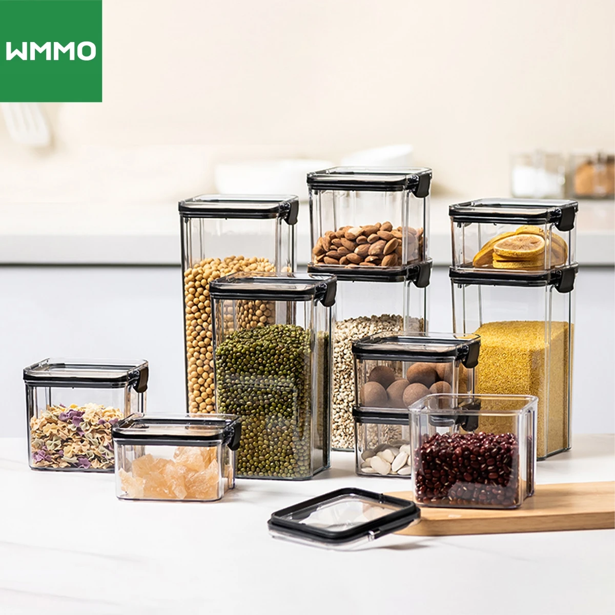 WMMO Прозрачные контейнеры для хранения зерновых Кухонный диспенсер организации