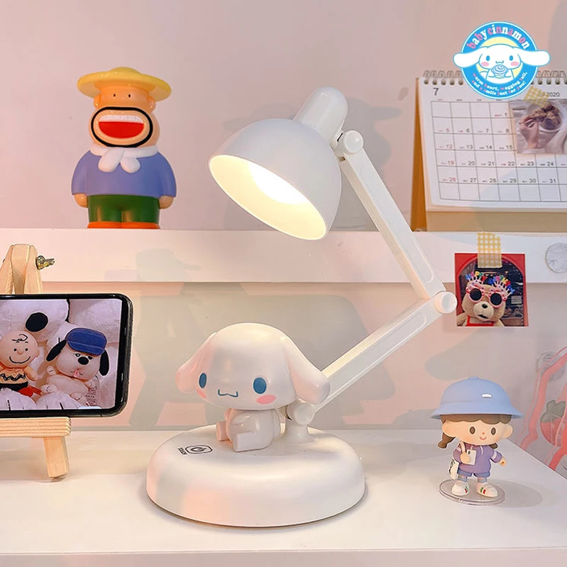 

Новинка Sanrioed Kawaii Cinnamoroll светодиодная Складная Настольная лампа с защитой глаз лампа для чтения для студентов ночник для спальни