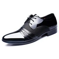 new men business formal leather shoes men shoes low top formal dress fashion solid color flat front lace up men leather shoes