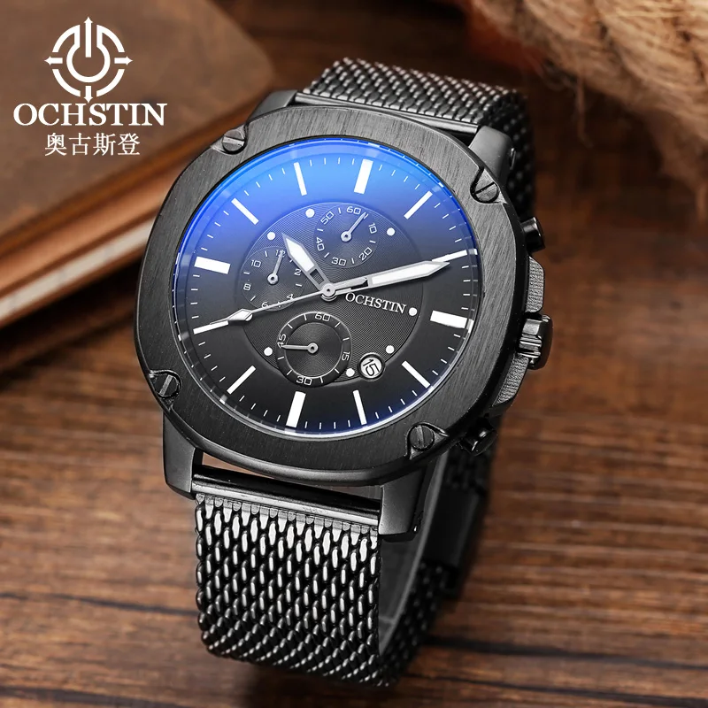 

Men's Watch Luxury Original Brand Multifunctional Quartz Chronograph Movement Waterproof Luminous Pointer Sports reloj hombre