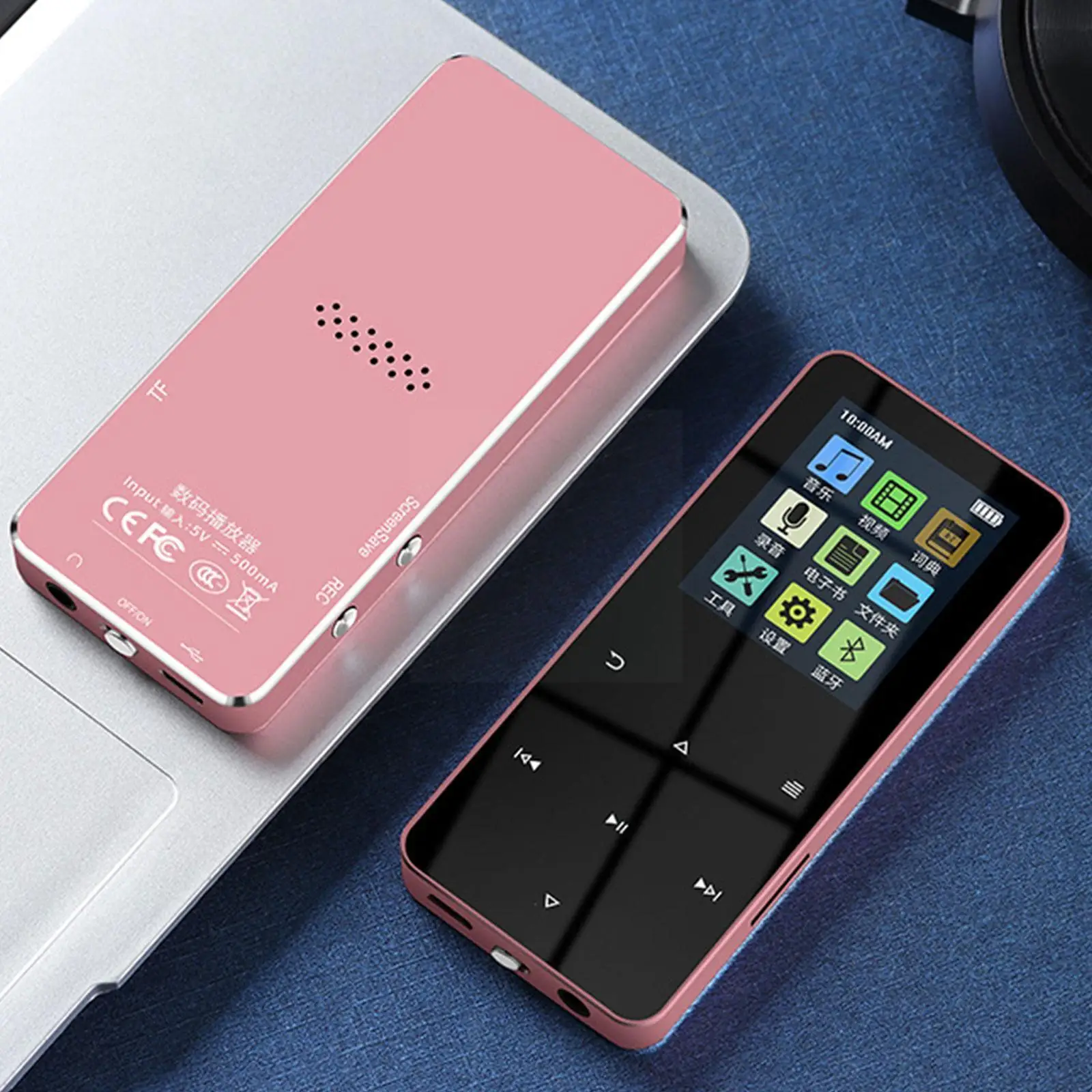 

Bluetooth Support MP3 MP4 Player Built-in Speaker HiFi Metal with Portable Alarm Radio Mini FM and Walkman F8C5