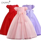 Торжественное платье-пачка принцессы без рукавов с кружевной вышивкой; Детская одежда с цветочным узором для девочек; Вечерние платья для девочек