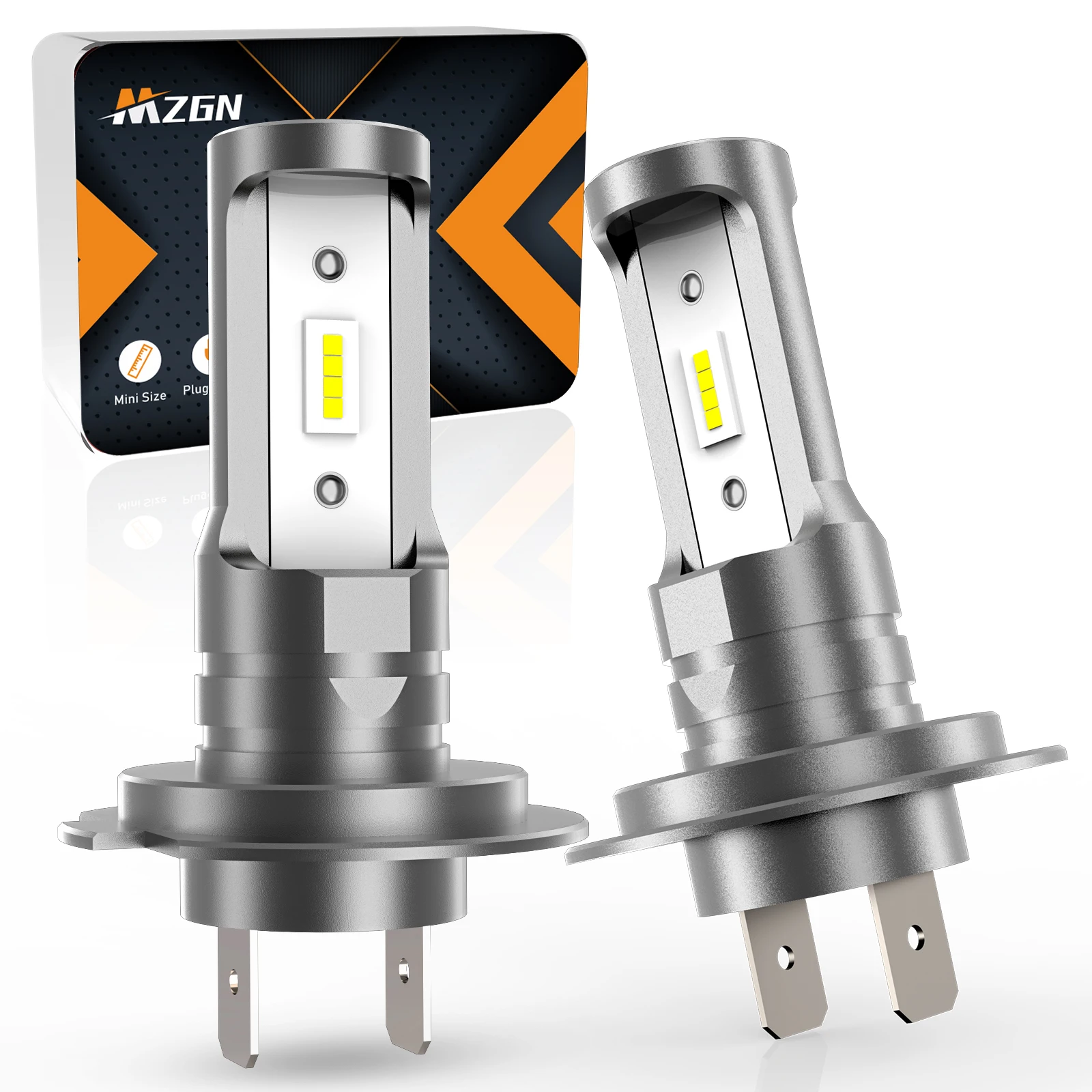 Комплект передних фар MZGN H7 мини-Лампа 6000K CSP для автомобильных 12 В белые