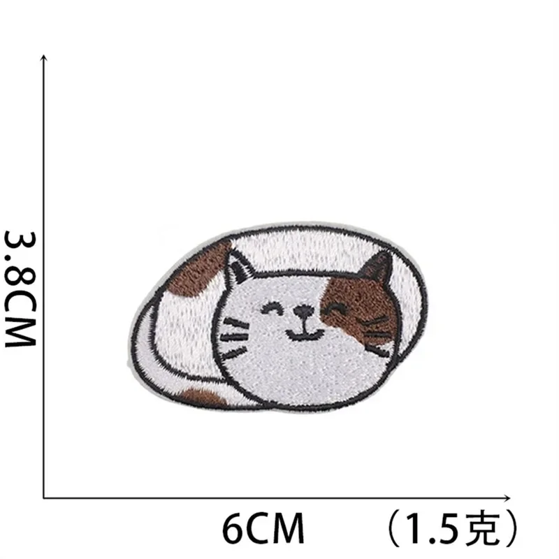 Iron On Patches for Clothes The Rural Cat Clothing Stickers Fabric Sewing Embroidered Patch Thermal Adhesive Applique Fusible
