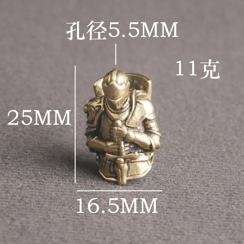 Фигурки самурайского рыцаря из чистой латуни веревка для ключей кулон