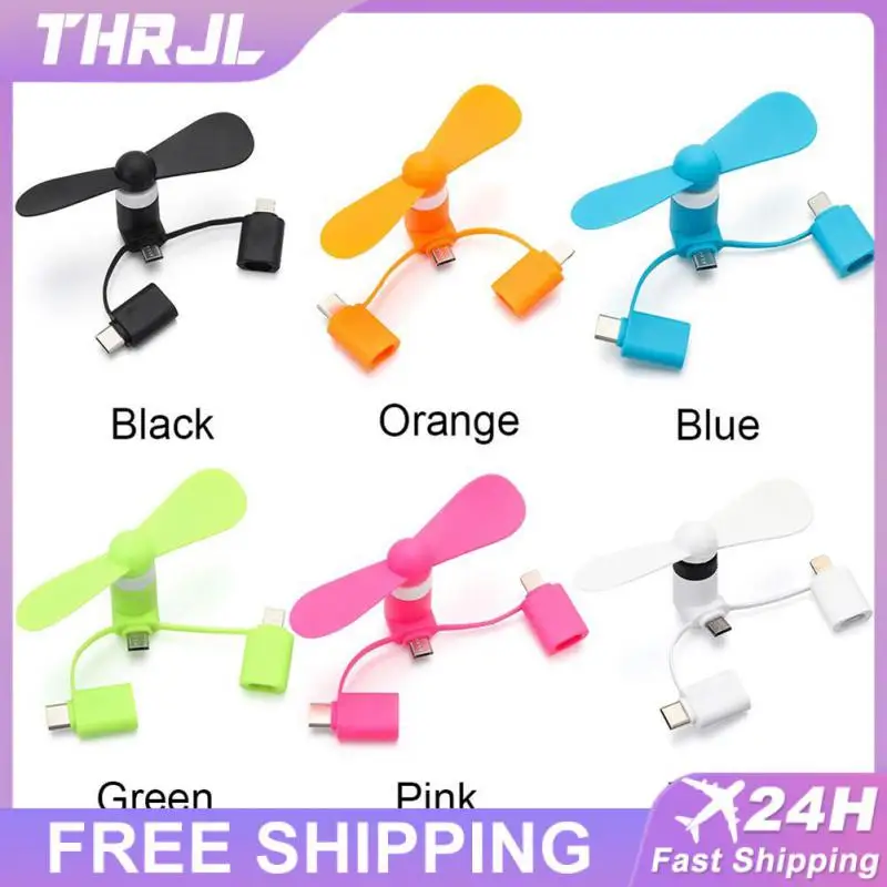 

2/3/4PCS Electric Phone Fan Micro Usb Type-c Plug Creative For Ipad Iphone 5 6 6s Mobile Phone Mini Fan For Type-c Android Usb-c