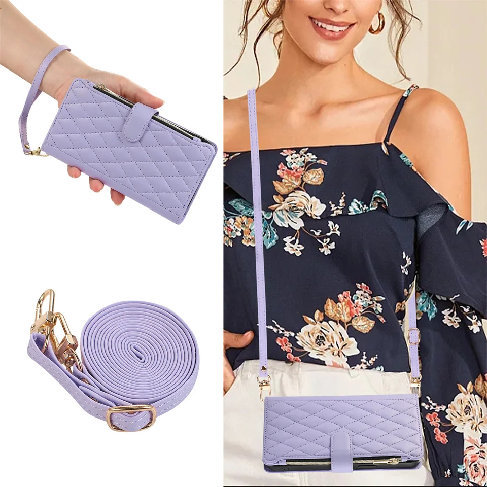 Кросс-боди молния карты Solt кошелек кожаный ремешок чехол для Google Pixel 7 8Pro 8 8A 6A 7A