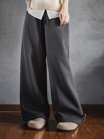 Maden Женские теплые флисовые спортивные брюки серые