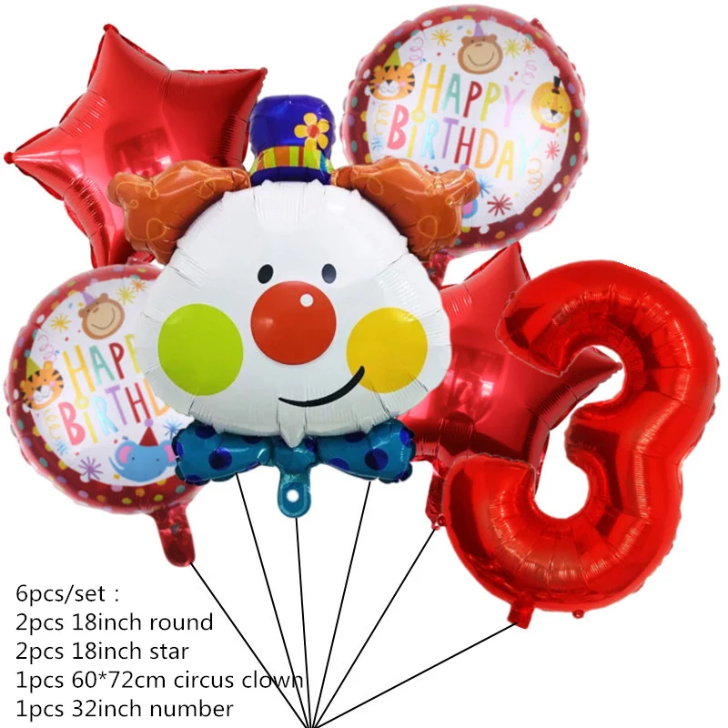 

Карнавальный цирк для мальчиков, украшения для дня рождения, животные, воздушный шар, одноразовая посуда для детского душа