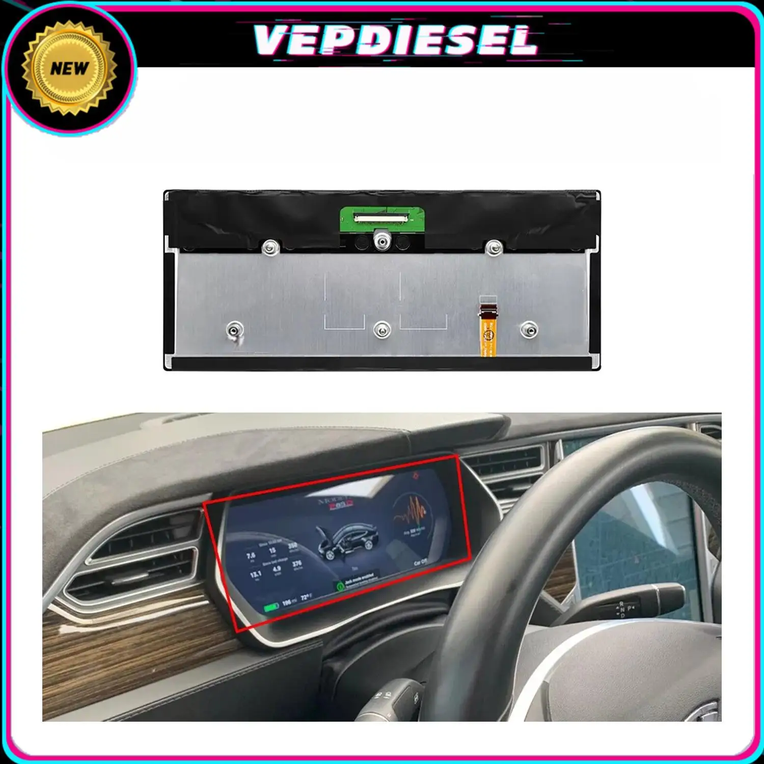 

LA123WF1SL01 12,3-дюймовый ЖК-дисплей, цифровой приборный кластер для Tesla Model S S2 X GEN 2 LA123WF1(SL)(01) Экран LA123WF1 SL 01