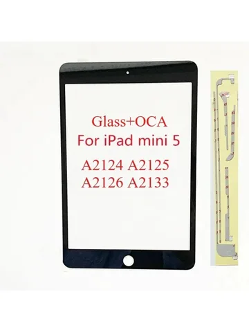 Внешнее стекло OEM для переднего экрана с рамкой OCA наклейка для iPad Mini 5 A2124 A2125 A2126 A2133 Замена объектива ЖК-дисплея