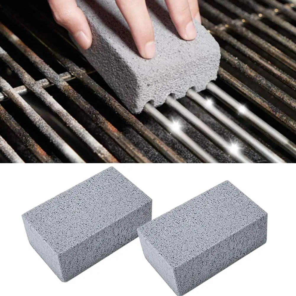 

2Pcs BBQ Grill Cleaning Brick Block Barbecue Cleaning Stone BBQ Racks Stains Grease Cleaner BBQ Tools Kitchen Decorates Gadgets