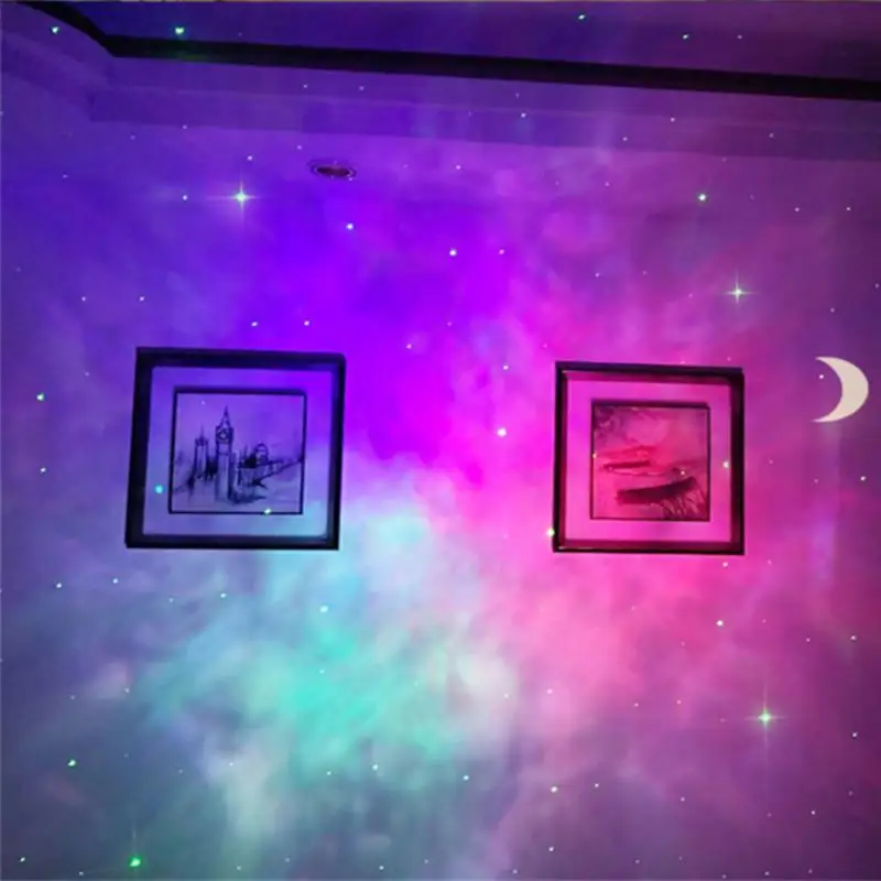

-compatible Star Cloud Projector Colorful Nebula Projector Remote Control 1pc Nebula Projection Lamp Time Function 8w
