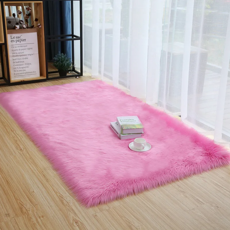 

2023 Plush Carpet Suitable for Living Room White Soft Soft Carpet Non slip Thick Carpet for Bedroom Bathroom