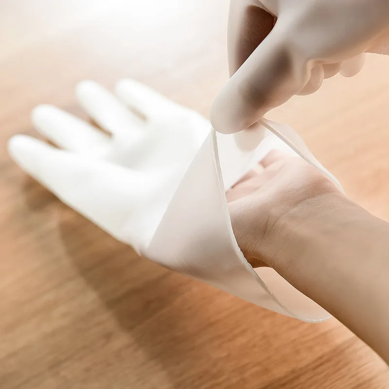 

1pcs Waterproof Housework Cleaning Gloves Kitchen Cleaning Print Laundry and Dishwashing Gloves Wear-resistant Rubber Gloves