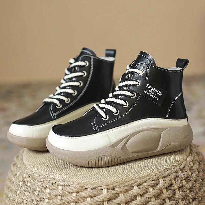 

Женские ботинки Martin Новинка Осень-зима 2022 удобные ботинки на толстой подошве со шнуровкой и круглым носком