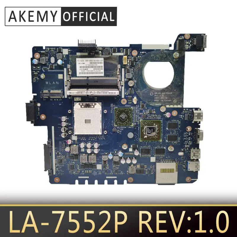 

Akemy K53Z Laptop motherboard for ASUS K53TA K53TK K53T K53 K53Z Test original mainboard LA-7552P REV:1.0