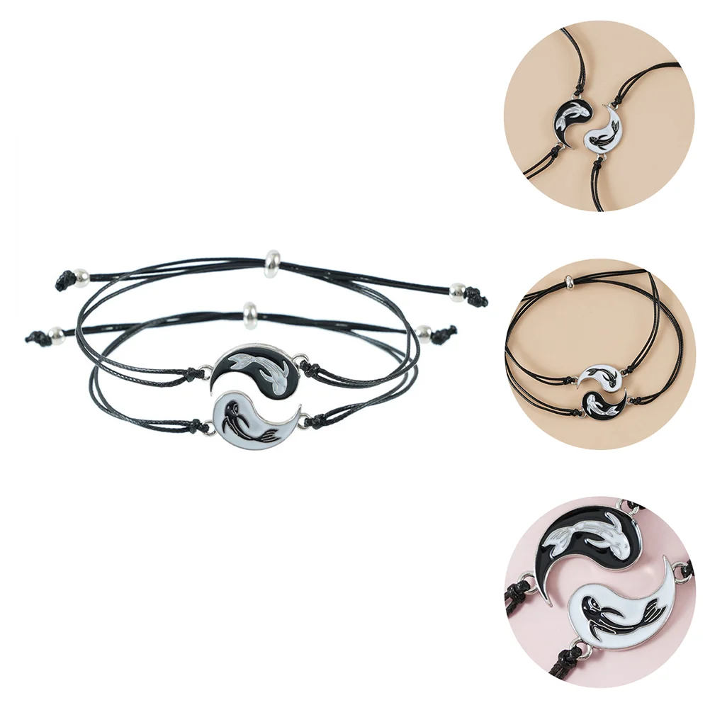 

1 Set Couple Friends Stitching Bracelets Creative Bracelet Wrist Chain Decor