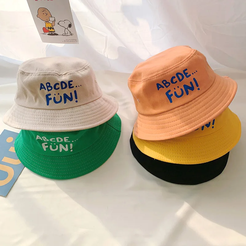 

New Alphabet Boys and Girls Fisherman Hat Sun Hat Spring and Summer Boys and Girls Baby Korean Version of The Sun Hat