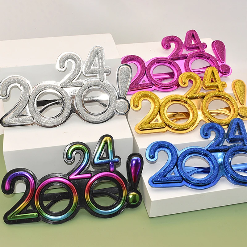 

2024 очки, солнцезащитные очки для нового года, зеркальные солнцезащитные очки с цифрами, товары для выпускного, реквизит, фотографии, веселые