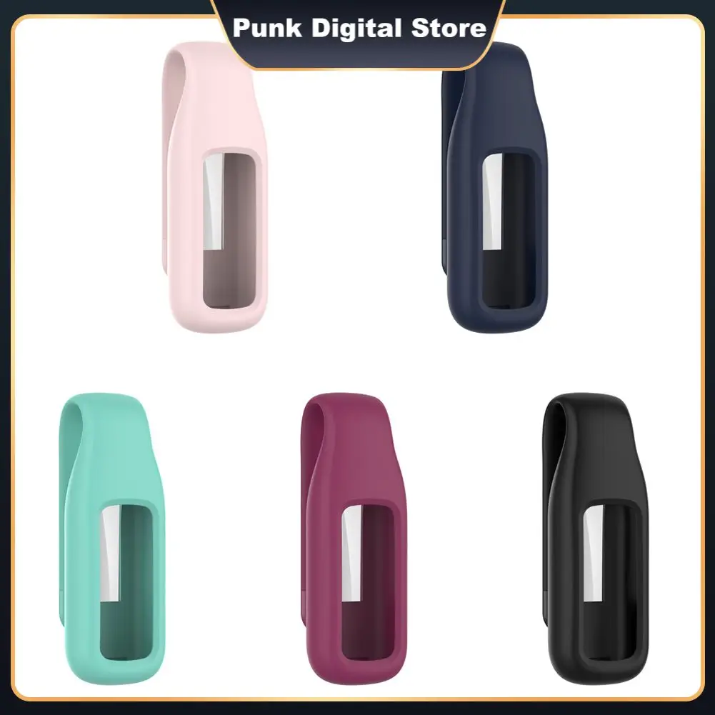 

Bracelet Silicone Case Steel Clip Smart Accessories Steel Clip Dust-proof Universal Hanging Buckle For Fitbit Luxe Portable