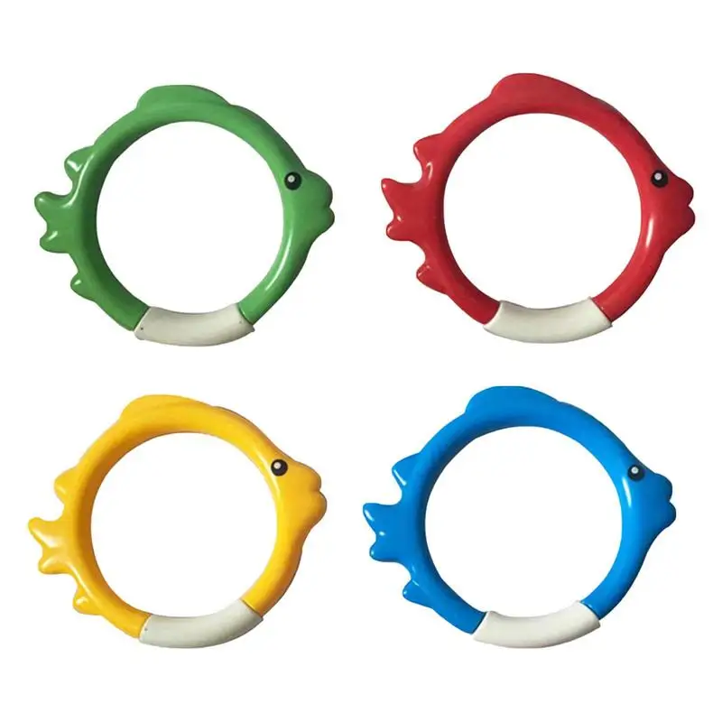 

Pool Rings For Kids Diving 4 Pieces Fish Shaped Pool Diving Rings For Pool Colorful Diving Rings Toys Easy To Find And Grab
