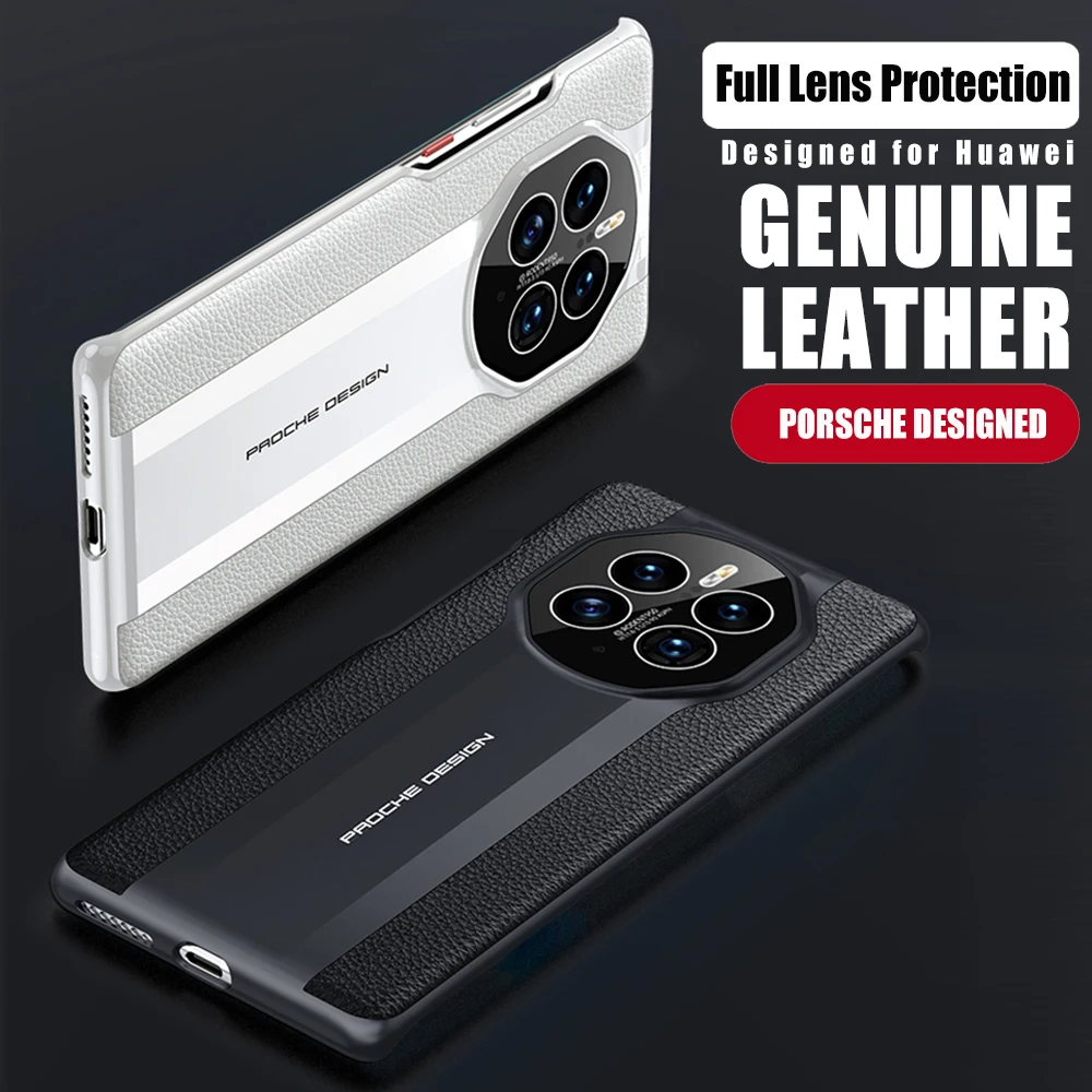 

Mate 50E Genuine Leather Phone Case for Huawei Mate 50 Pro Luxury 100% Natural leather Protection Cover For Mate50 Capa
