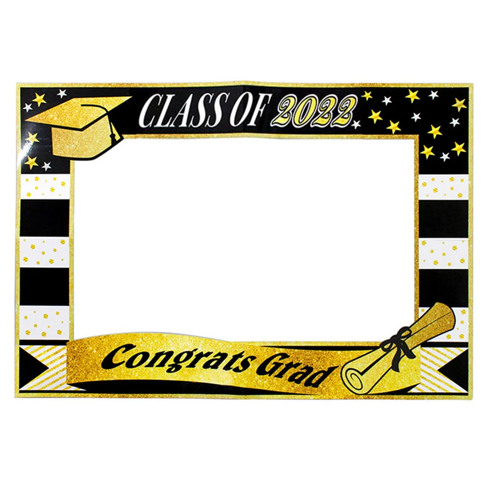 

Photo Frame Graduation Party Booth Grad 2022 Props Prop Supplies Selfie Class Decoration Of Congrats Supply Picture Shooting
