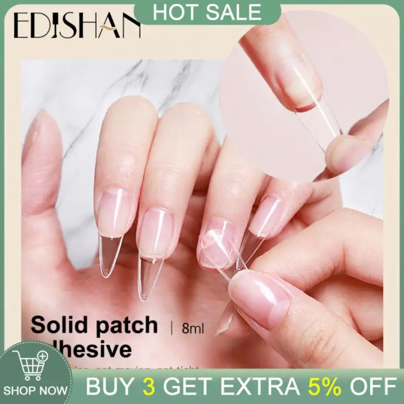 

EDishan Solid Nail Gel False Nail Soak Off Jelly Base Gel Fake Nail Extension Glue Pose Capsule Tips UV LED Patch Glue Adehesive