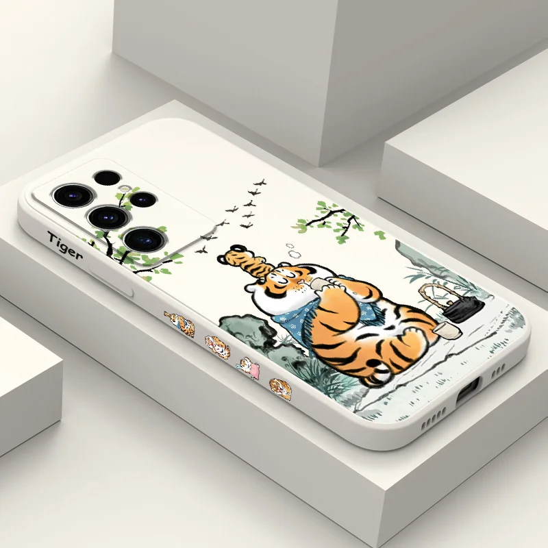 Чехол Fat Tiger для телефона Samsung Galaxy S24 S23 S22 S21 S20 S10 S10E S9 Ultra Plus FE Note 20 10 9