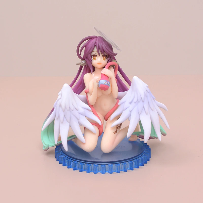 10cm No Game Life Anime Figure Jibril Fairy Shampoo Ver Action Shiro Bunny Sexy Collection Model Doll Toys Gift |