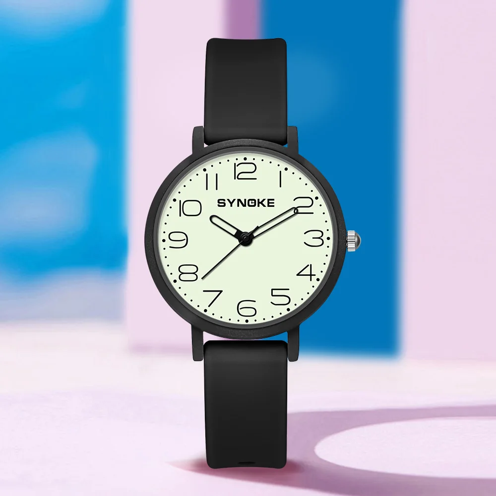 

Classic Student Watch 50M Waterproof Wristwatch Luminous Dial Silicone Watch for Women Relogio Feminino