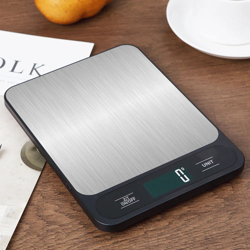 

5kg 10kg Electronic Kitchen Scale LCD Measuring Tool Stainless Steel Digital Weighing Scale Food Diet Balance Scales