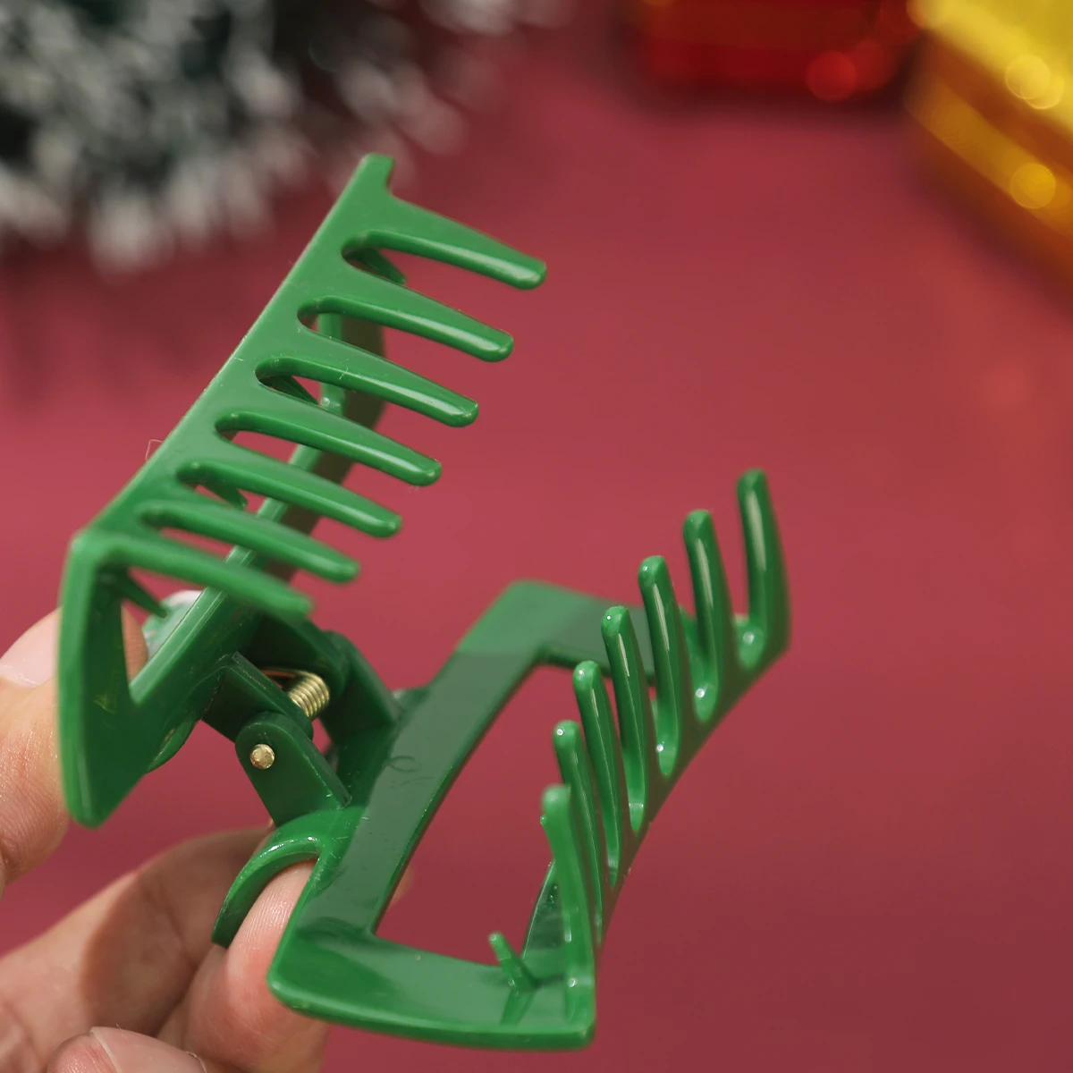 Пластиковые заколки для волос в Корейском стиле женщин и девочек Рождественская