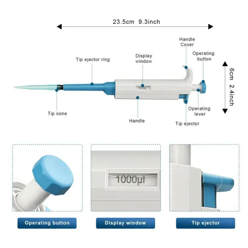 DXY Одноканальный пипетка с фиксированным объемом автоклавируемая для