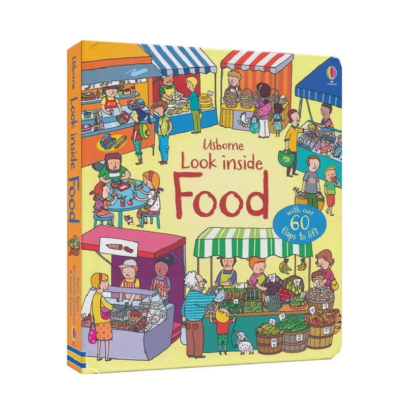 

Britain English 3D Look inside Food picture book Education for Children kids flaps lift book reading brithday gift