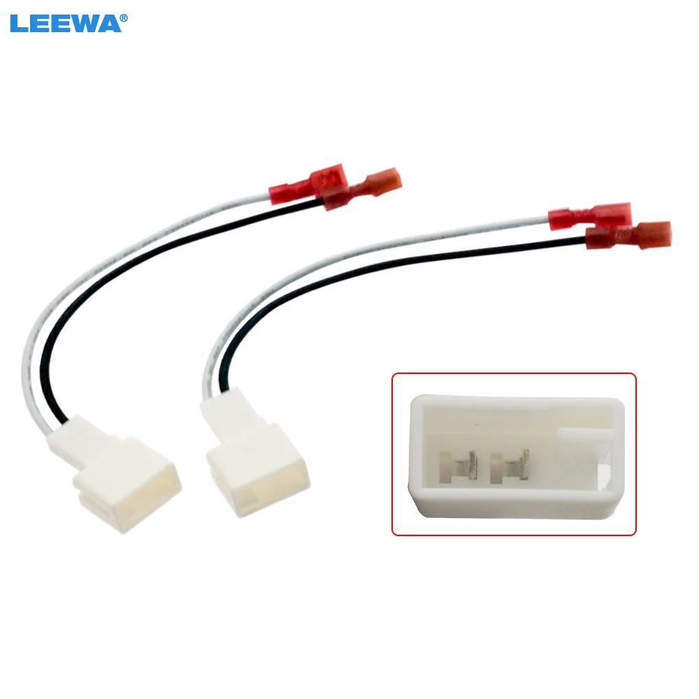 LEEWA 2 шт. автомобильный 2-контактный стереодинамик жгут проводов адаптеры для Toyota Auto динамик замена соединения проводка вилки кабели
