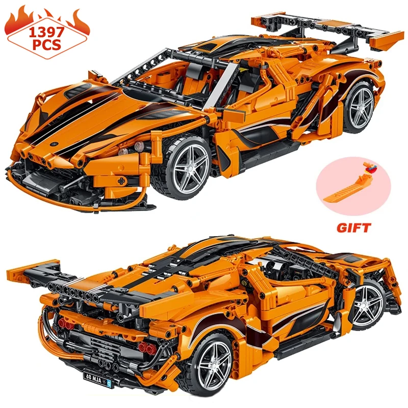 

Technical Series City Racing Car Building Blocks Creative Super Sport Vehicle Model Bricks Toys For children Gifts MOC 023011-1