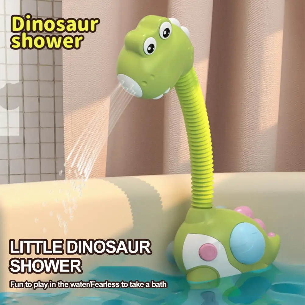 

Интересная игрушка для ванны с глазами, электрическая детская игрушка для ванны с регулируемой насадкой для душа, милая форма динозавра, интересные глаза для малышей