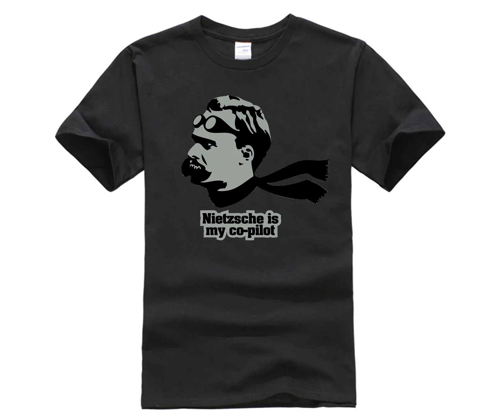 

Мужская модная стильная футболка 2019, Мужская футболка, ницче-моя копилот, мужская повседневная отличная Мужская хлопковая футболка