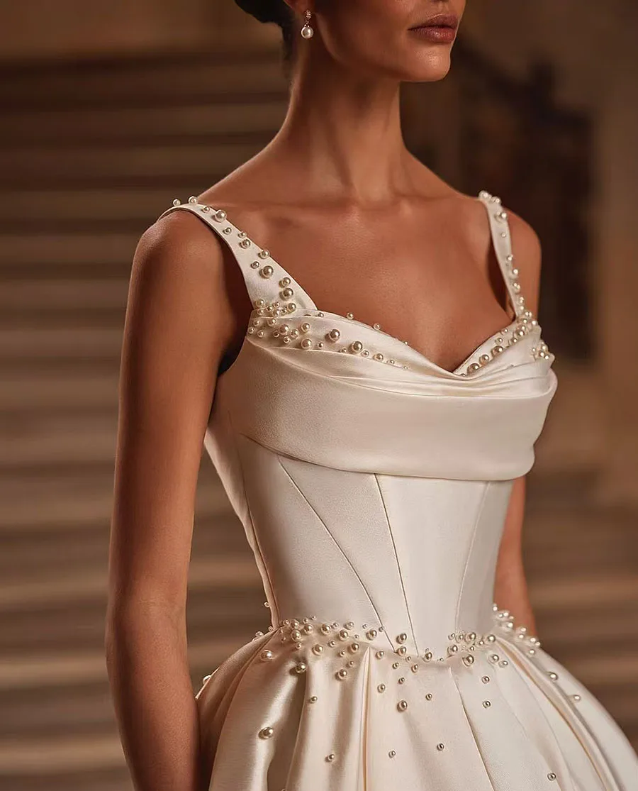 OEING Винтажное свадебное платье без рукавов