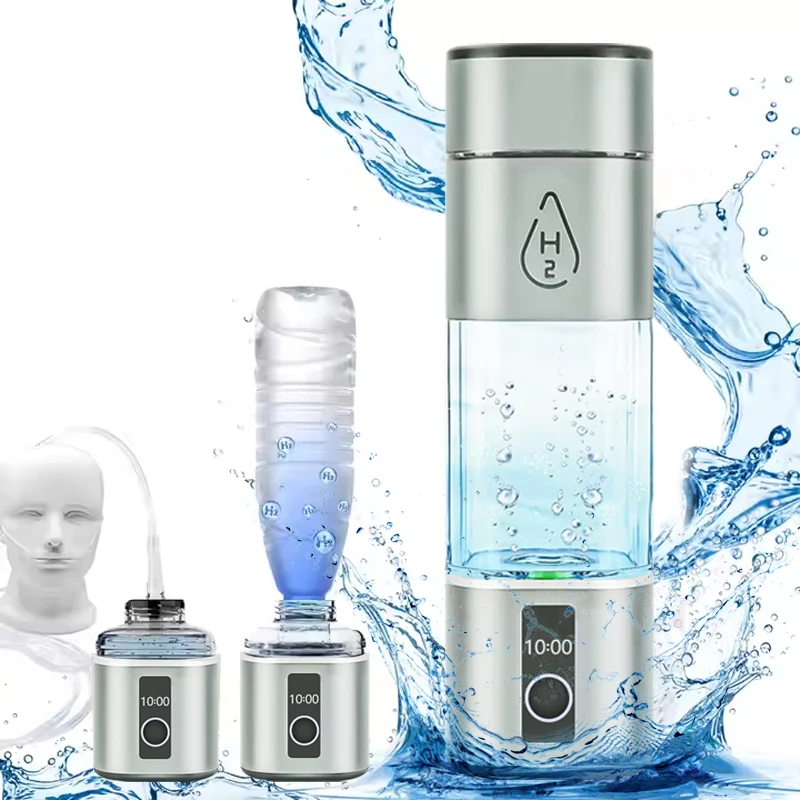 Фото Прямая продажа с фабрики, богатая водородом, генератор воды, бутылка SPE и PEM Tech 6000PPB, двухкамерный генератор, ионизатор H2, ингаляционное устройство №3